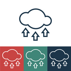 Linear vector icon with absorption of moisture