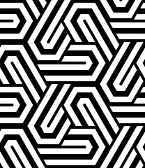 Vector geometric seamless pattern. Modern geometric background with hexagonal tiles.