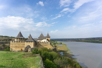 Beautiful view of The Khotyn Fortress. One of seven wonders of Ukraine.