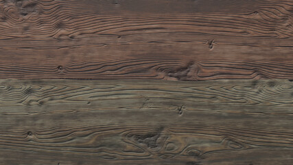 Naklejka premium Wood boards brown background texture, patinated aged wood boards of Oak. 3D-rendering