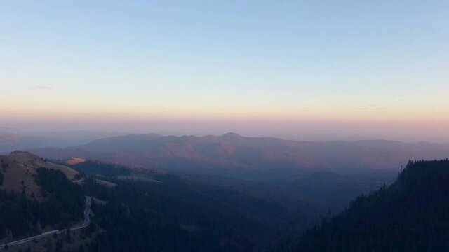 Bucegi Mountains Aerial Pan Right