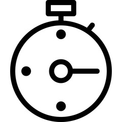 
Stopwatch Line Vector Icon
