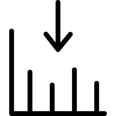 
Bar Graph Line Vector Icon
