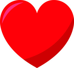 red heart isolated on white