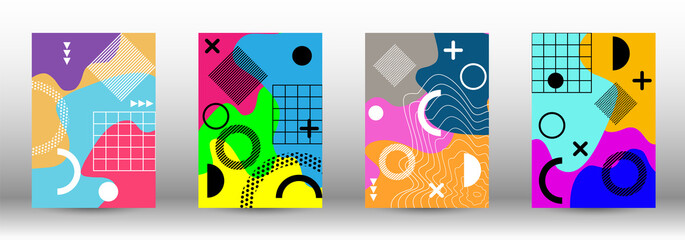 Memphis background set covers.