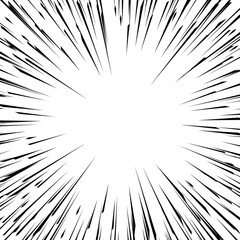 Speed line fast motion background, comic illustration with lines