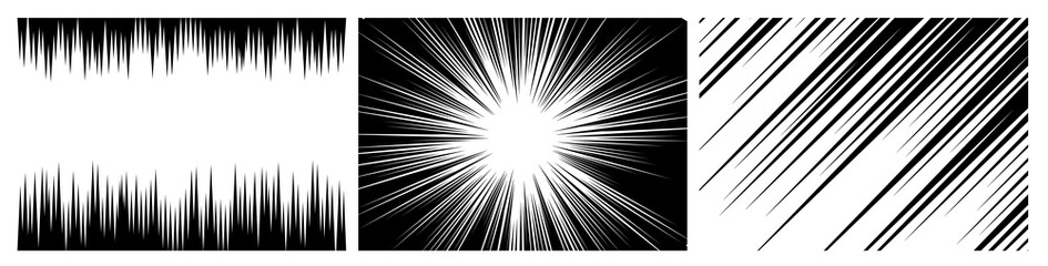 Speed line fast motion background. Comic illustration with lines