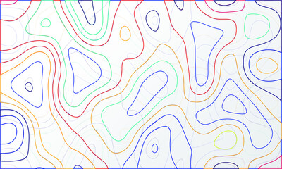 Abstract colorful topographic map design vector.