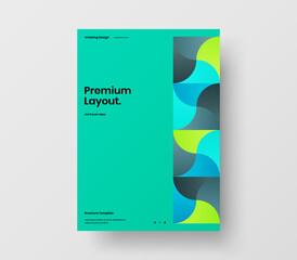 Vertical corporate identity A4 report cover. Abstract geometric vector business presentation design layout. Amazing company front page illustration brochure template.