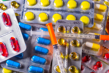 Variety of medicines and drugs