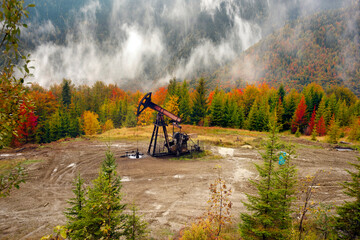 Oil and gas production in autumn.
