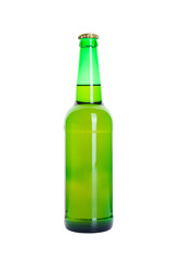 Beer bottle isolated on white background.