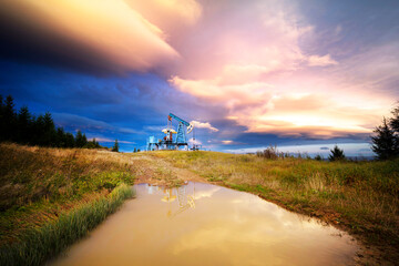 Oil and gas production in autumn.