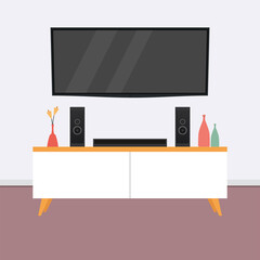 Home theater image. home entertainment - Vector illustration