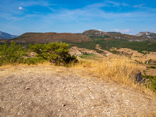 hills in the French Riviera back country in summer