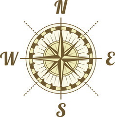 Flat map compass background. illustration of compass