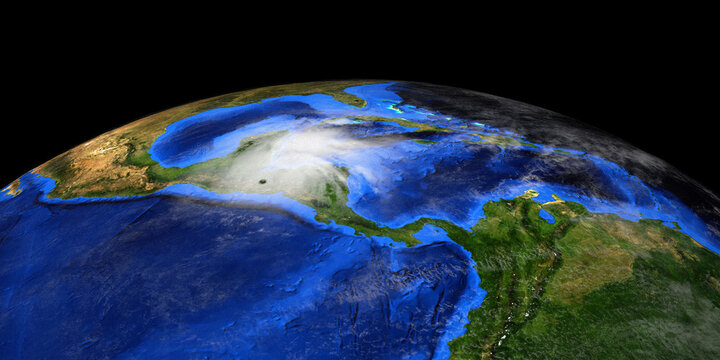 Hurricane Lota shown from Space. Extremely detailed and realistic high resolution 3d illustration. Elements of this image have been furnished by NASA.