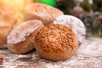 christmas cookies, polvorones and marzipan