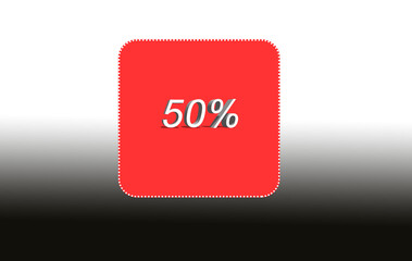 concept Black Friday: 50% off Sale