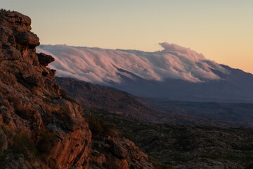 Winter clouds in the muntains.