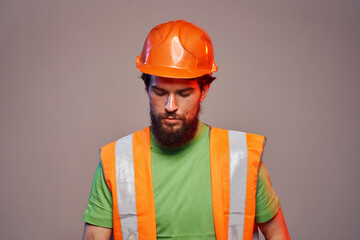 Workers man Construction professional uniform safety lifestyle