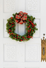 Christmas wreath on door