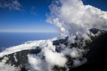 Cloudy skies of the Avila mountain in Caracas city