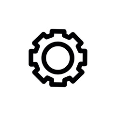 gear line vector icon, vector black illustration