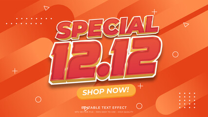 12.12 Special Sale Typography Premium Editable Text Effect
