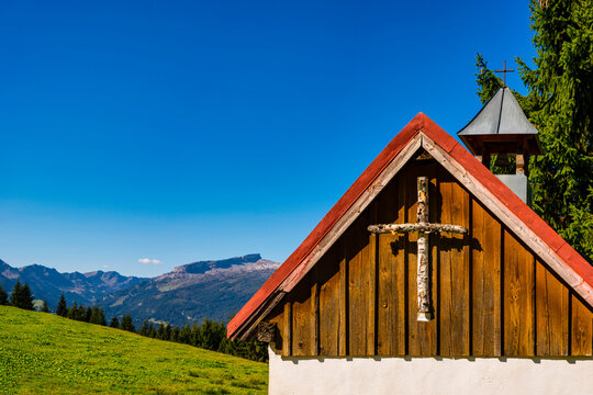 Austria, Vorarlberg, Kapelle Heiliger Wendelin in Kleinwalsertal