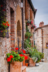 Montefollonico, small ancient village in Tuscany, Italy
