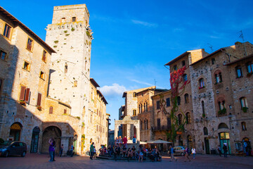 Fototapeta na wymiar The towers of San Gimignano in Tuscany, Italy