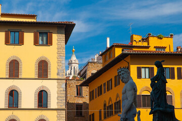 Statue of Triton in Piazza della Signoria in Florence, Italy