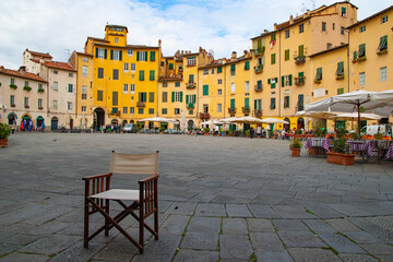 Piazza Anfiteatro in Lucca, Tuscany, Italy