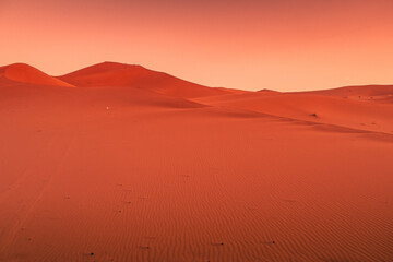 Fototapeta na wymiar Dunes in Sahara - Morocco