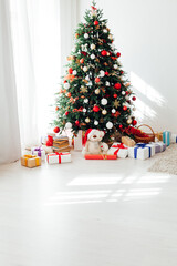 Christmas decor home Christmas tree with gifts for the new year