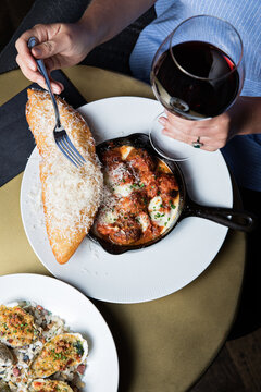 Meatball and Mozzarella Dish