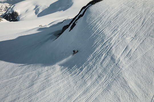 snowmobiling in the backcountry