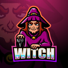 Fototapeta na wymiar Witch mascot esport logo design