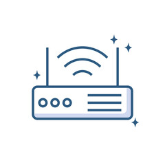router signal device technology object line style icon