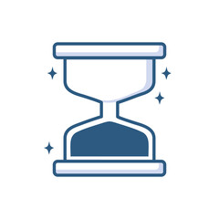 hourglass clock time device line style icon
