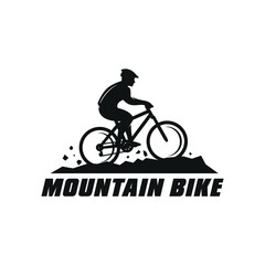 Fototapeta na wymiar Mountain Trail Bike Logo Vector