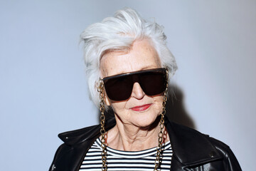 Voguish Senior Woman Portrait