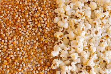 Granos y palomitas de maiz 