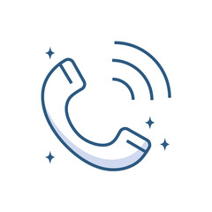 Naklejka premium telephone device technology object line style icon
