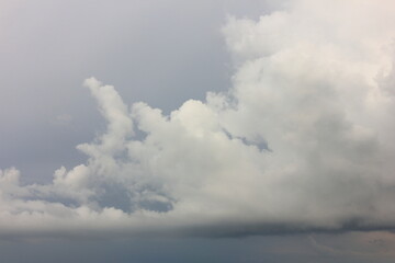 White clouds and the weather before rain