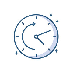 clock time service device line style icon