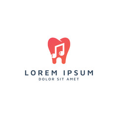 dental and music negative space logo design