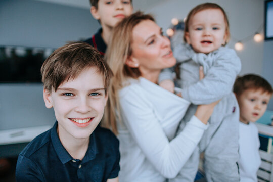 Happy big family.