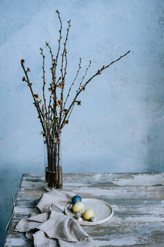 Easter decorated table.